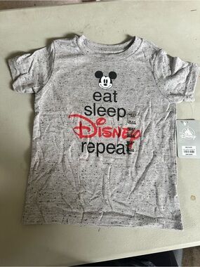 Disney Gray Speckled Tee with Black & Red Mickey Graphic